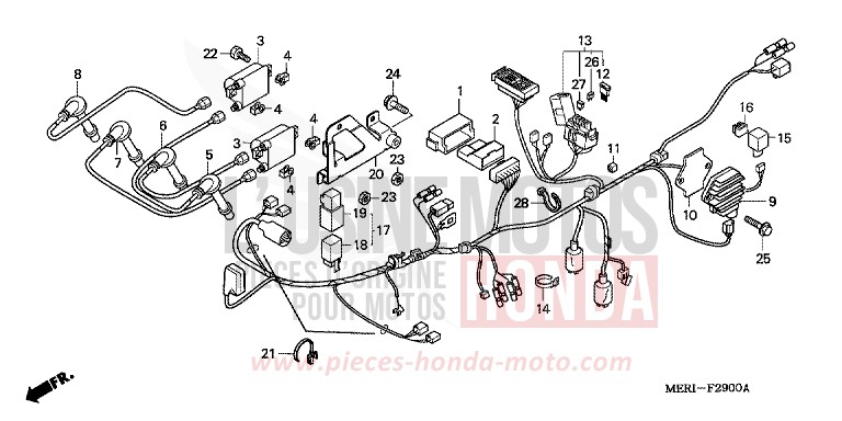 WIRE HARNESS (CBF600S/SA) for CBF600S ABS EXCALIBUR GRAY METALLIC (NHA13) from 2005
